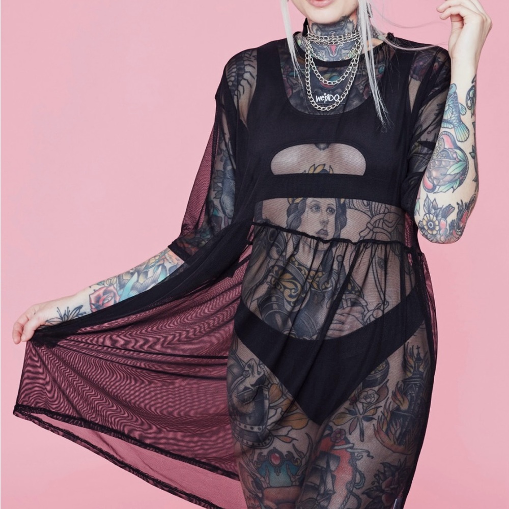 Mesh Babydoll Dress